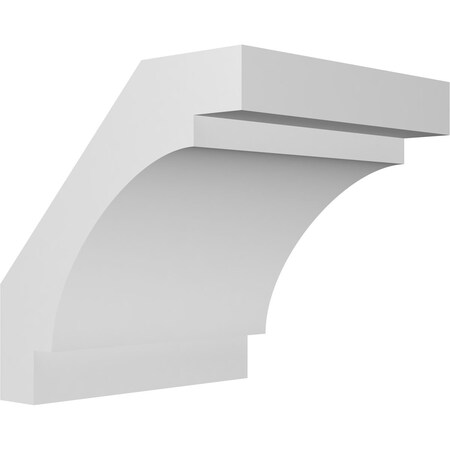 Ekena Millwork 6-in. W x 6-in. D x 6-in. H Merced Architectural Grade PVC Knee Brace BRCP06X06X06MRC